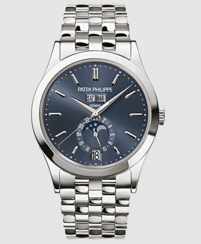 Replica Watch Patek Philippe Annual Calendar 5396 White Gold Blue Bracelet 5396/1G-001